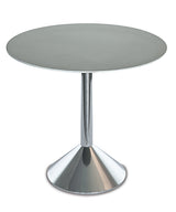 Tavolino con base cromata