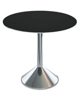 Tavolino con base cromata