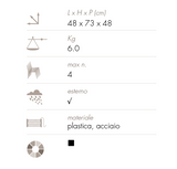 Sgabello cromato