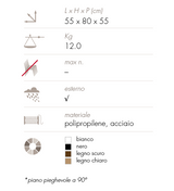 Tavolino pieghevole quadrato