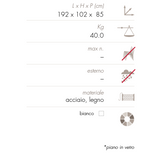 Banco curvo con top in vetro