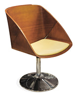 Poltroncina girevole in legno