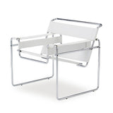 Poltroncina in pelle e acciaio